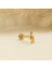 14 Ayar Altın Sol Anahtarı Minimal Tragus Piercing 3