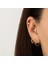 14 Ayar Altın Taşlı Kalpli Motifli Minimal Tragus Piercing 2