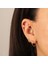 14 Ayar Altın Taşlı Kaplumbağa Motifli Minimal Tragus Piercing 2