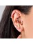 14 Ayar Altın Baget Taşlı Minimal Tragus Piercing 2