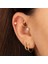 14 Ayar Altın Incili Çiçek Minimal Tragus Piercing 2
