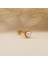 14 Ayar Altın Incili Çiçek Minimal Tragus Piercing 3