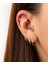 14 Ayar Altın 5 Taşlı Minimal Tragus Piercing 2
