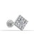 14 Ayar Altın Baget Taşlı Kare Minimal Tragus Piercing 1