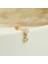 14 Ayar Altın Taşlı Yıldız Sallantılı Minimal Tragus Piercing 3