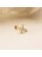 14 Ayar Altın Taşlı Haç Tragus Piercing 3