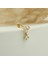 14 Ayar Altın 3 Taşlı Inci Sallantılı Minimal Tragus Piercing 3