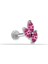 14 Ayar Altın Pembe Markis Taşlı Minimal Tragus Piercing 1