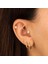 14 Ayar Altın Incili Çiçek Minimal Tragus Piercing 2