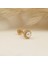 14 Ayar Altın Incili Çiçek Minimal Tragus Piercing 3