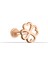 14 Ayar Altın Yonca Motifli Minimal Tragus Piercing 1