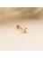 14 Ayar Altın Taşlı Yıldız Motifli Minimal Tragus Piercing 3