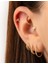 14 Ayar Altın Taşlı Yusufçuk Minimal Tragus Piercing 2