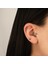 14 Ayar Altın Firuze Rengi ve Lacivert Taşlı Göz Minimal Tragus Piercing 2