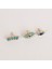 14 Ayar Altın Firuze Rengi ve Lacivert Taşlı Göz Minimal Tragus Piercing 5