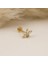 14 Ayar Altın Taşlı Lotus Tragus Piercing 3