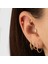 14 Ayar Altın Taşlı Kayan Yıldız Minimal Tragus Piercing 2