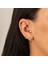 14 Ayar Altın Taşlı Kalpli Yıldız Sallantılı Minimal Tragus Piercing 2