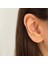 14 Ayar Altın Baget Taşlı 3 Toplu Motifli Minimal Tragus Piercing 2