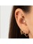 14 Ayar Altın Taşlı Parıltı Minimal Tragus Piercing 2