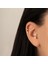 14 Ayar Altın Taşlı Kıvrım Minimal Tragus Piercing 2