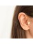 14 Ayar Altın Taşlı Kalp Motifli Minimal Tragus Piercing 2
