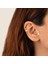 14 Ayar Altın 3 Taşlı Kalp Sallantılı Minimal Tragus Piercing 2