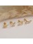 14 Ayar Altın Taşlı Kelebek Tragus Piercing 4