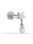 14 Ayar Altın Yıldızlı Damla Taş Sallantılı Minimal Tragus Piercing 1