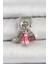 316L Çelik Gümüş Renk Pembe Elbise Kombini Model Nomination Charm - TJ-BC1502 1