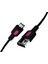 Coral Micro USB Hızlı Şarj Kablosu (Siyah + Fuşya/siyah Uç) (120 Cm) 2