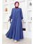 Kadın Moda Giyim Tesettür Elbise Ferace 2696 2
