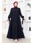 Kadın Moda Giyim Tesettür Elbise Ferace 2696 1