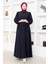 Kadın Moda Giyim Tesettür Elbise Ferace 2696 3