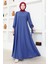 Kadın Moda Giyim Tesettür Elbise Ferace 2696 3