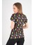 Unisex Cool Cats Club Desenli Doktor Hemşire Hastane Aşçı Mutfak Scrubs Tek Üst Üniforma 3
