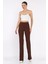 Kadın Çizgi Desenli Boru Paça Pantolon P-00017667 2