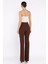 Kadın Çizgi Desenli Boru Paça Pantolon P-00017667 4