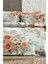 %100 Pamuk Ranforce Çeyizlik Luxury 5d Dijital Çift Kişilik Nevresim Takımı Salmon Flowers 2