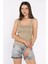 Kare Yaka Askılı Likralı Kadın Triko Bluz P-00017658 2