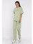 Kadın Çima Detaylı Nakışlı Pantolon Tişört Ikili Takım P-00017623 1