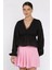 V Yaka Bel Lastikli Kadın Bluz P-00017576 1