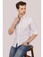 Beyaz Lacivert Çizgili Slimfit Erkek Gömlek 2