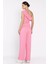Kadın Kendinden Desenli Tek Omuz Bluz Pantolon Ikili Takım P-00017532 3