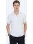 Beyaz Jakarlı Polo Yaka T-Shirt 1