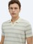 Gri Çizgili Polo Yaka Pamuk Karışımlı T-Shirt 3