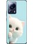 Xiaomi Mi 13 Lite Uyumlu Şeffaf Kılıf 2 Peluş Kedi Tasarımlı 1