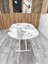 Ortadan Açılır Akıllı Yemek Masası Oval Mdf Tabla Alt Mekanizma Metal Beyaz Renk 4