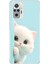 Xiaomi Redmi Note 10 Pro Uyumlu Şeffaf Kılıf 2 Peluş Kedi Tasarımlı 1