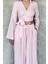 Kruvaze Yaka Bel Bağcıklı Bluz Pantolon Ikili Takım P-00017492 4